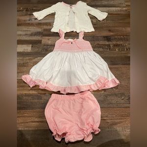 Janie and Jack Boutique 3pc dress set Little girl’s toddler size 2T